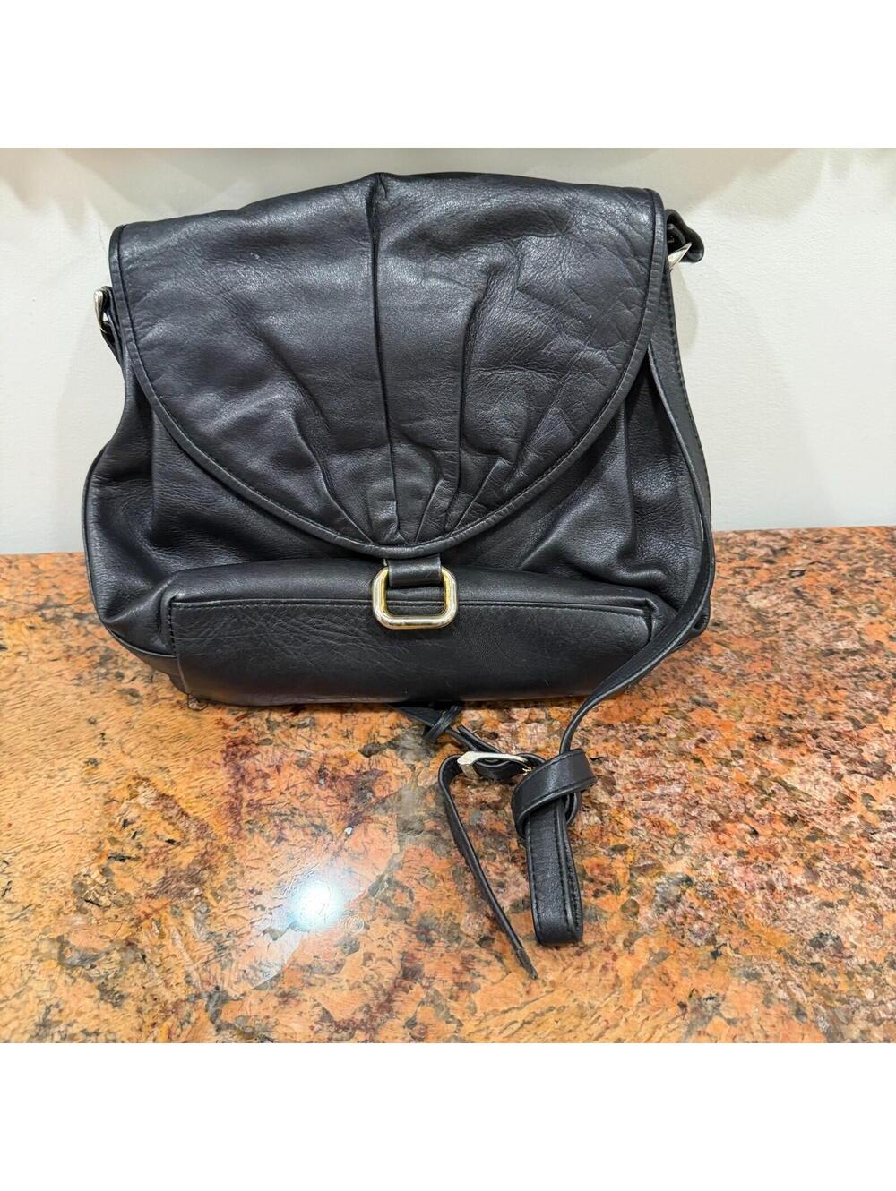 Vintage Giani Bernini Black Leather Handbag